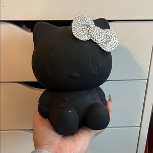 Sanrio Black Hello Kitty with Silver Bow
